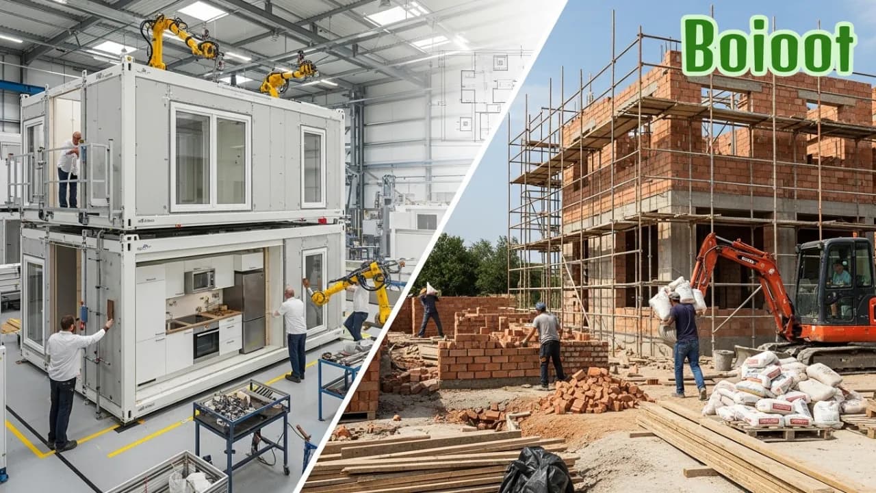 ما هو الفرق بين البناء الجاهز والبناء التقليدي